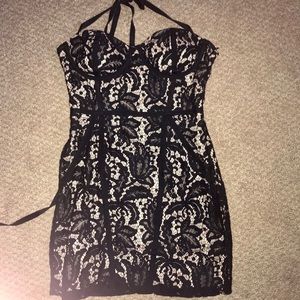 Black and Tan lace dress